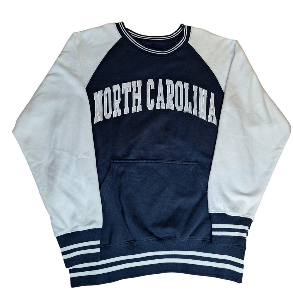 New York Popular North Carolina Colorblock Crewneck Sweatshirt EUC RARE - Size L